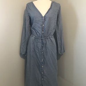 GAP NWT size L Denim knee length dress